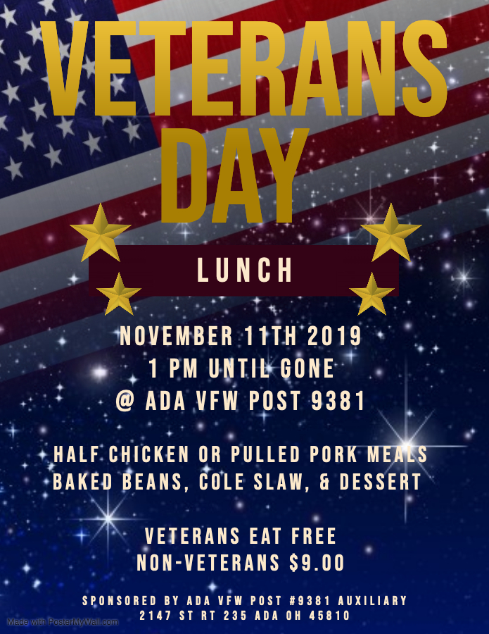 Veterans day free meals eugene oregon