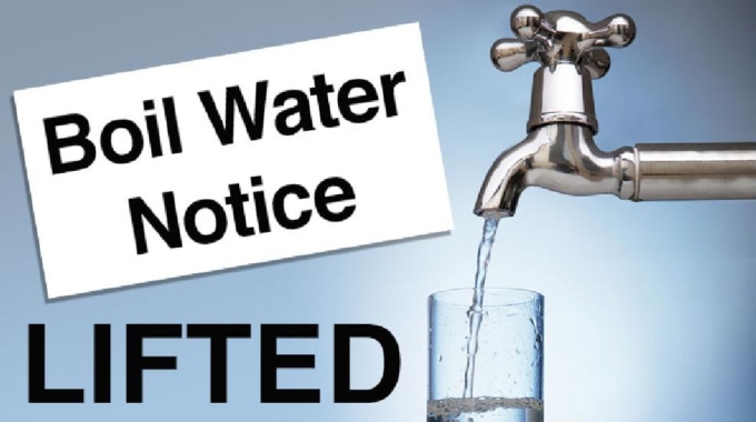 Boil water noticed lifted | The Ada Icon