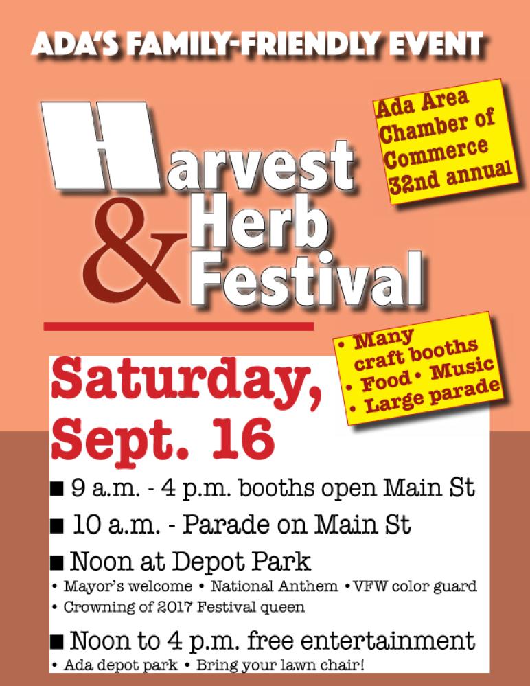 Next up 32nd annual Harvest and Herb Festival Ada Icon