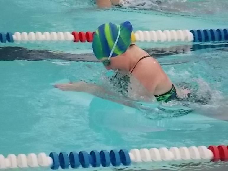 Girl doing breaststroke