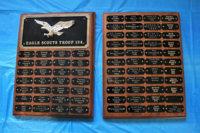 Troop 124 Eagles from 1922-2022 (plaque)
