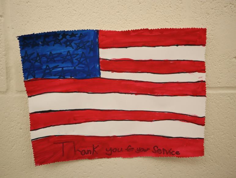 Student artwork for Veterans' Day