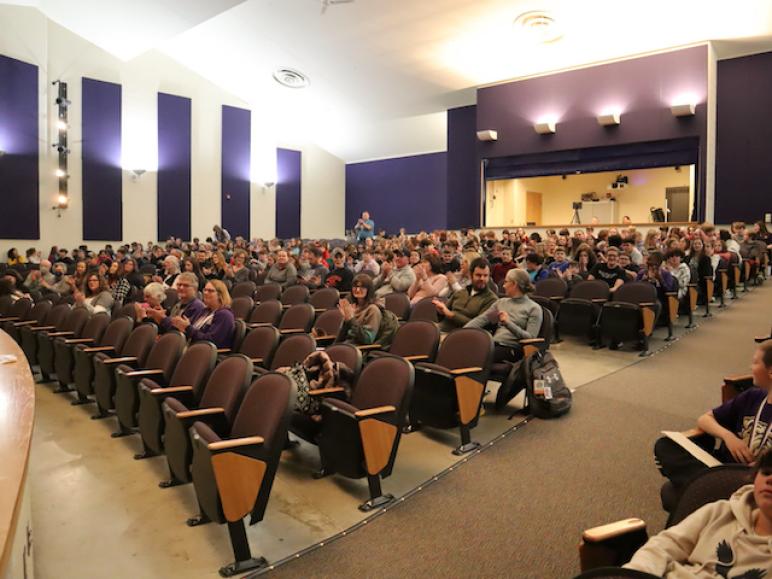Classmates and families attended the spelling bee