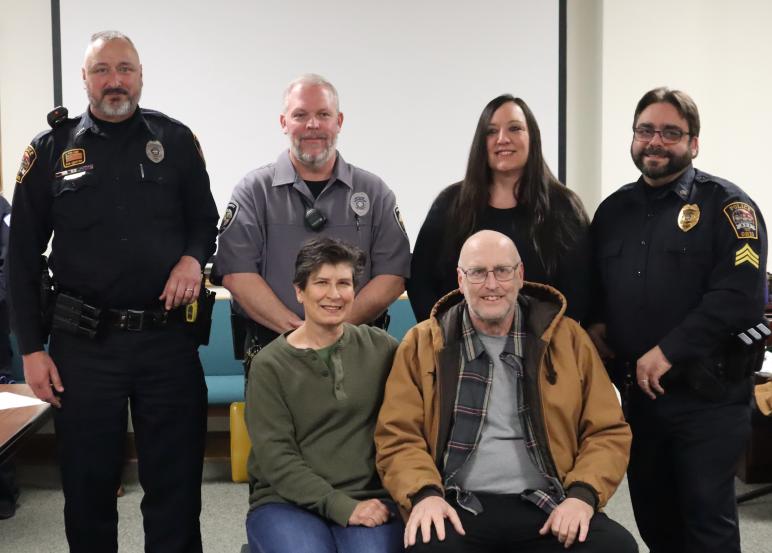 L-R back row) Andrew Peterman, Garrett Molands, Amy Lutterbein, John Iten; front L-R) Marian Carol, Robert Robert Trebilcock