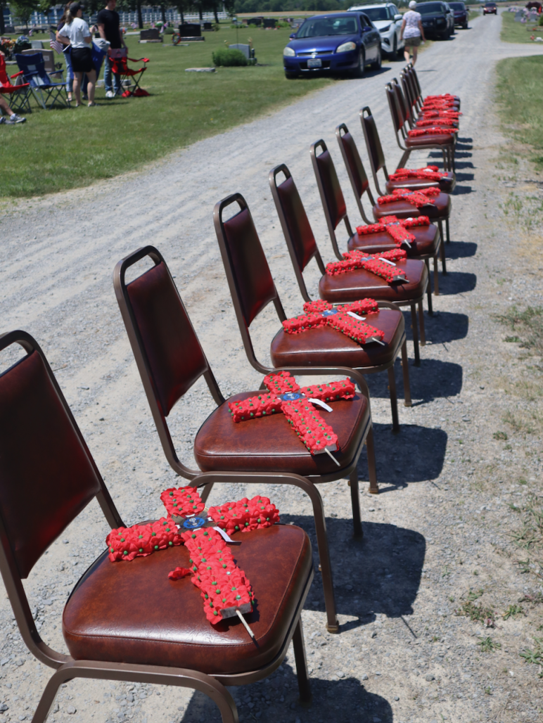 Poppy-covered crosses
