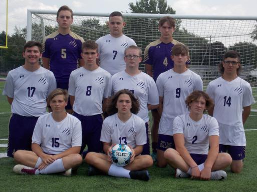 Returning lettermen, L-R front) Jesse Okuly, Gabe Blankenship, Clayton McClain. Middle) Brayden Hunsiker, Mason Selover, Matthew Frazier, Carson Gossard, Drew Long. Back) Nathan Williams. Colton Long, Logan Jolliff / PHOTO by Cort Reynolds