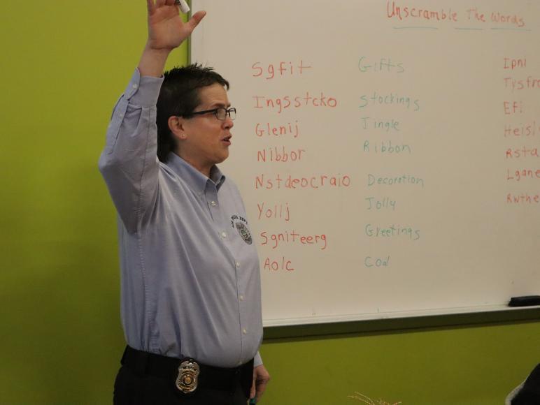 Christmas party activities with Officer Penny