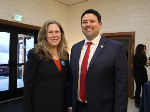 Melissa Baumann, ONU president, and Senator Rob McColley